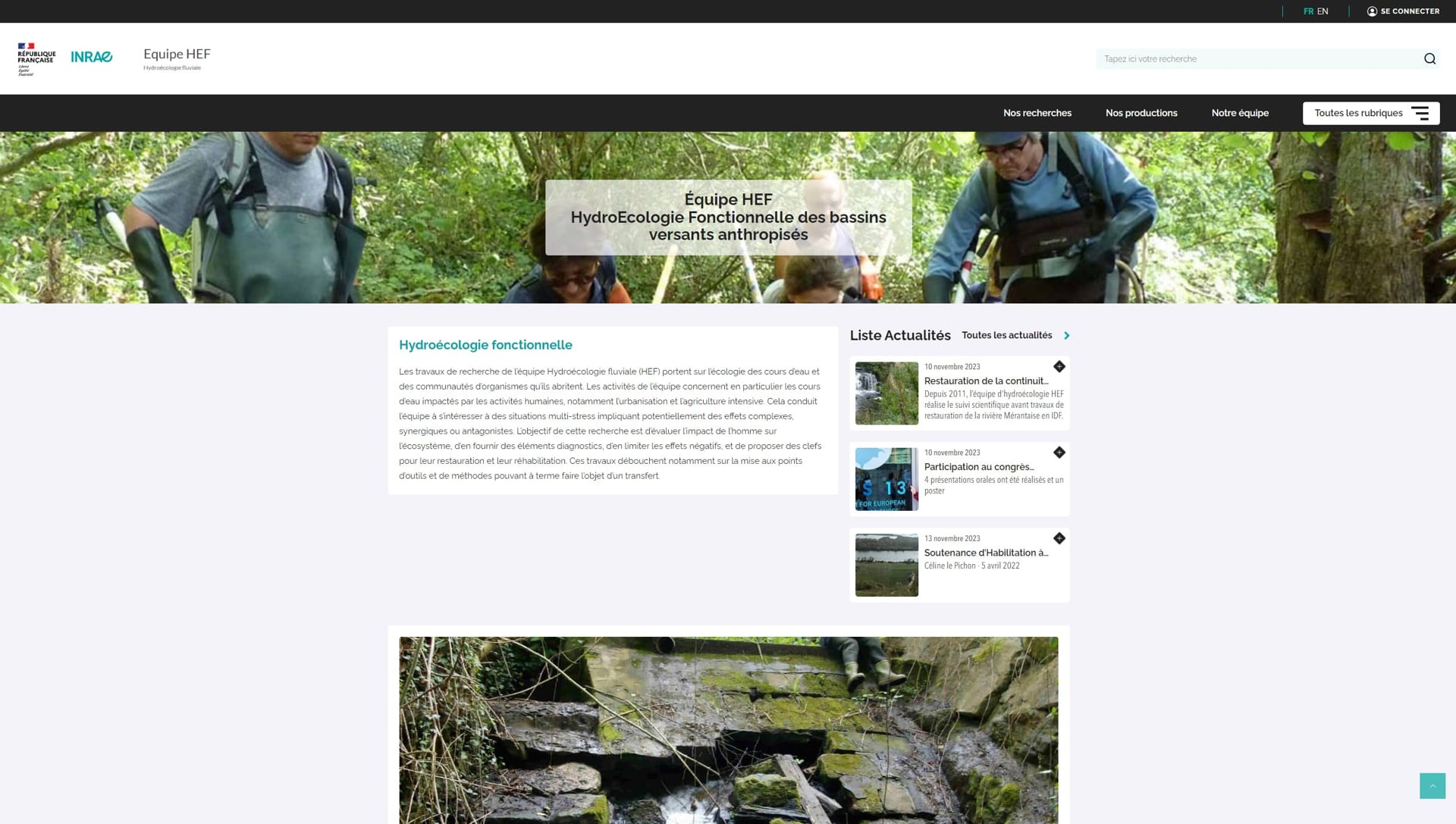 Projet HEF IRSTEA INRAE